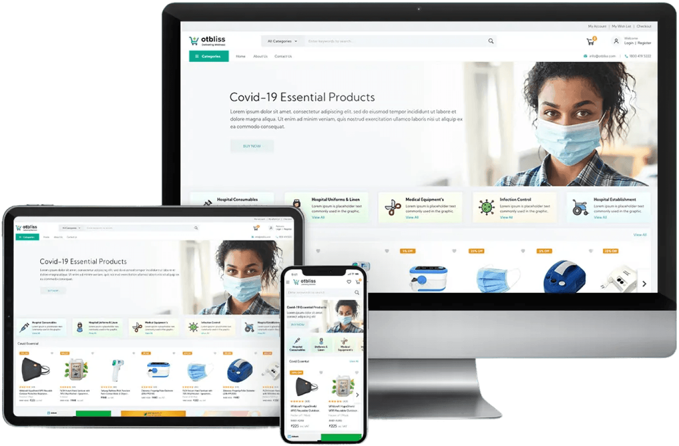 eCommerce store dashboards and analytics mockups